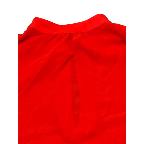 Ann Taylor Key Hole Flared Sleeve Relaxed Fit Blouse Sz XS NWT RED - Picture 3 of 10